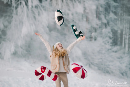 Moi Mili Decorative pillow, Patchwork "Green Candy"