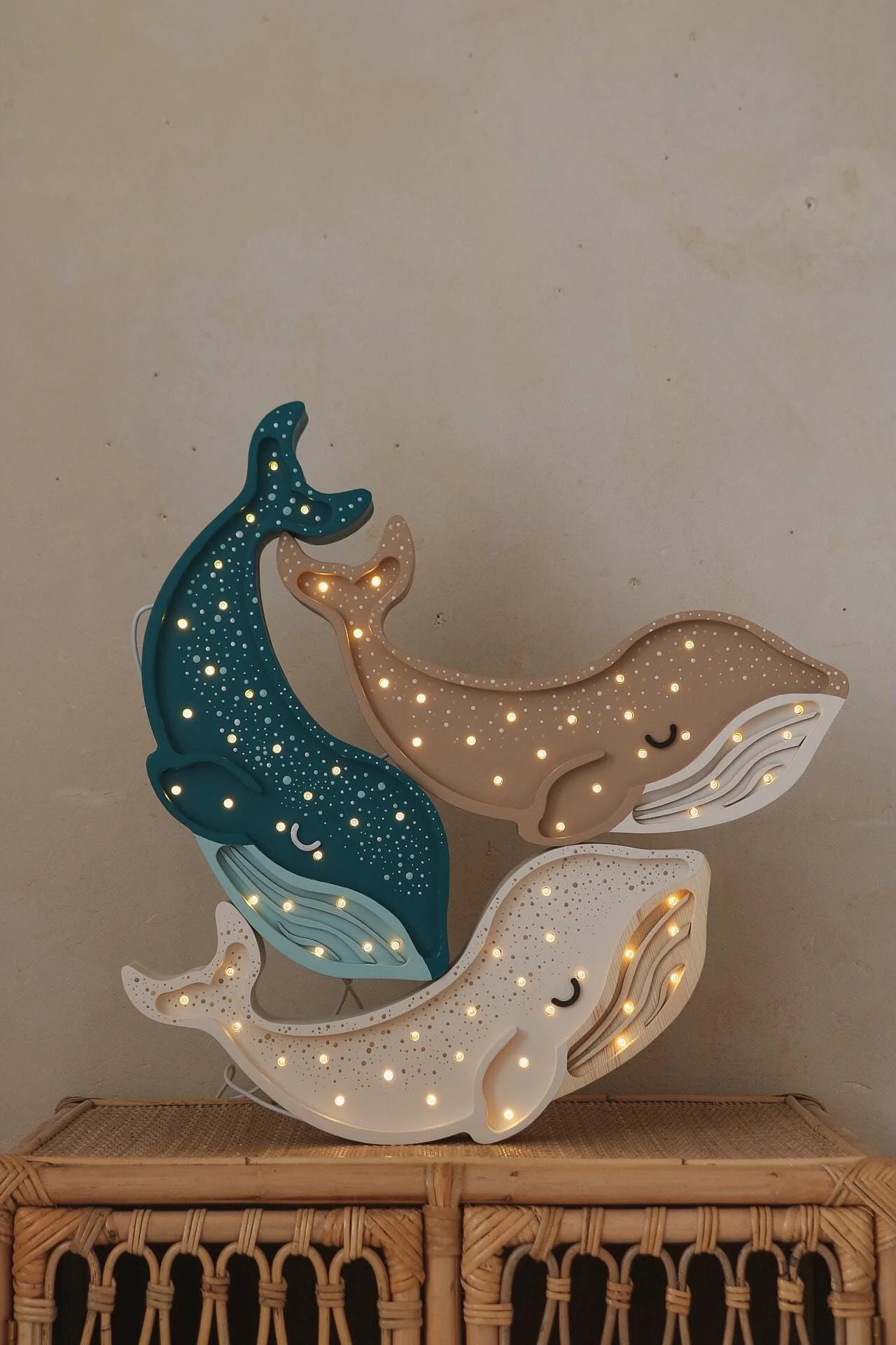 Little Lights Night Light, Whale Galaxy Teal
