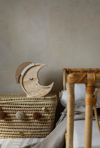 Little Lights, Yövalo, Moon, Cappuccino Wood