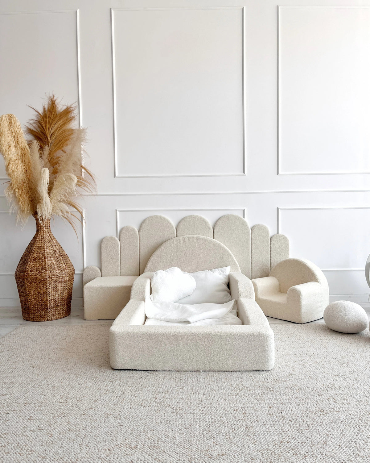 Monio, Seinäpaneeli 40X18cm, Boucle Cream