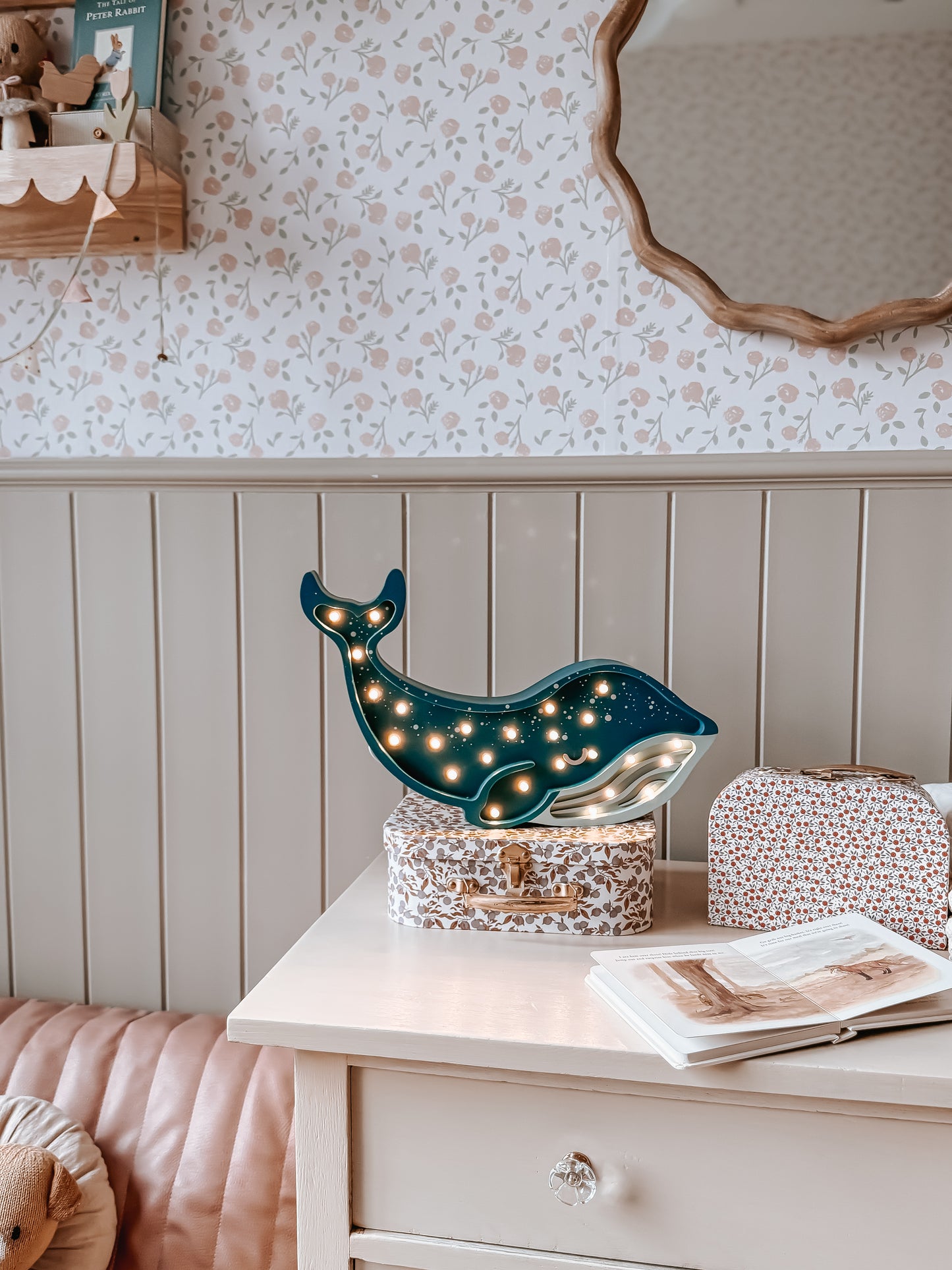 Little Lights Night Light, Whale Galaxy Teal