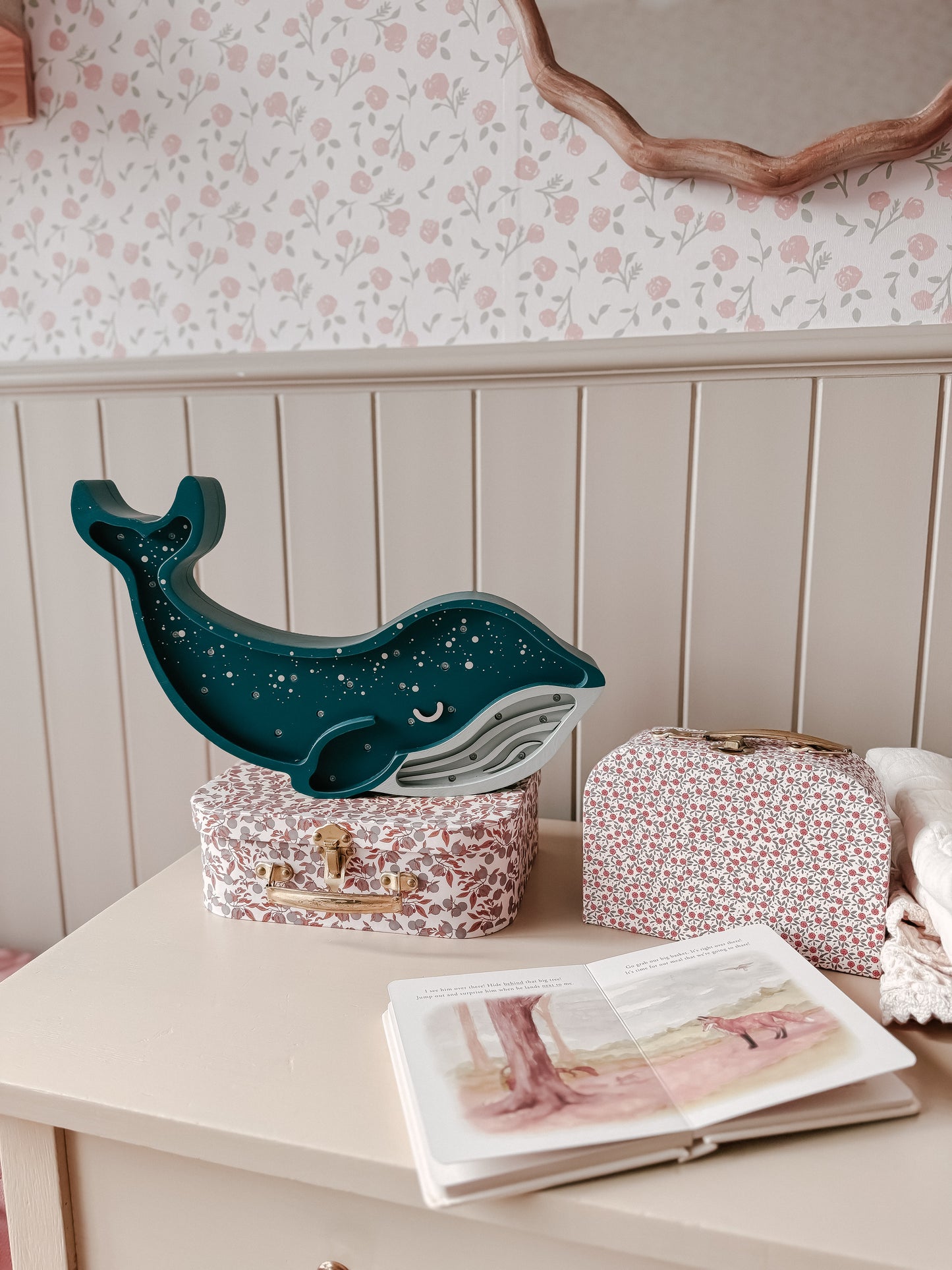 Little Lights Night Light, Whale Galaxy Teal