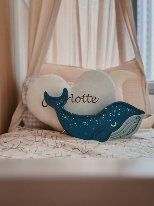 Little Lights Night Light, Whale Galaxy Teal
