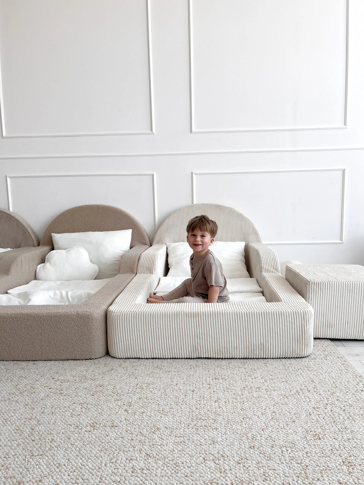 Monio, Montessori Juniorisänky&Patja 70 x 140, Velvet Cream