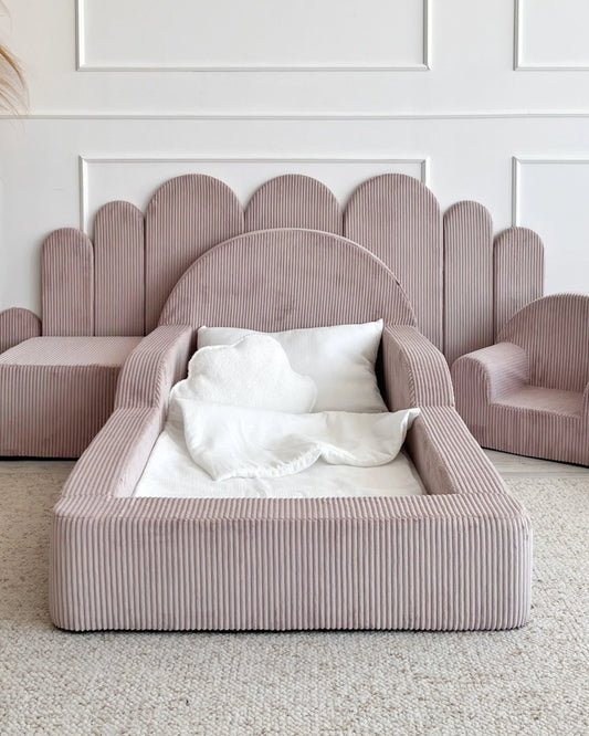 Monio, Montessori Juniorisänky&Patja 70 x 140, Velvet Pink