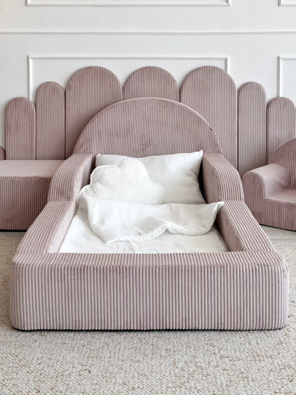 Monio, Montessori Juniorisänky&Patja 70 x 140, Velvet Pink