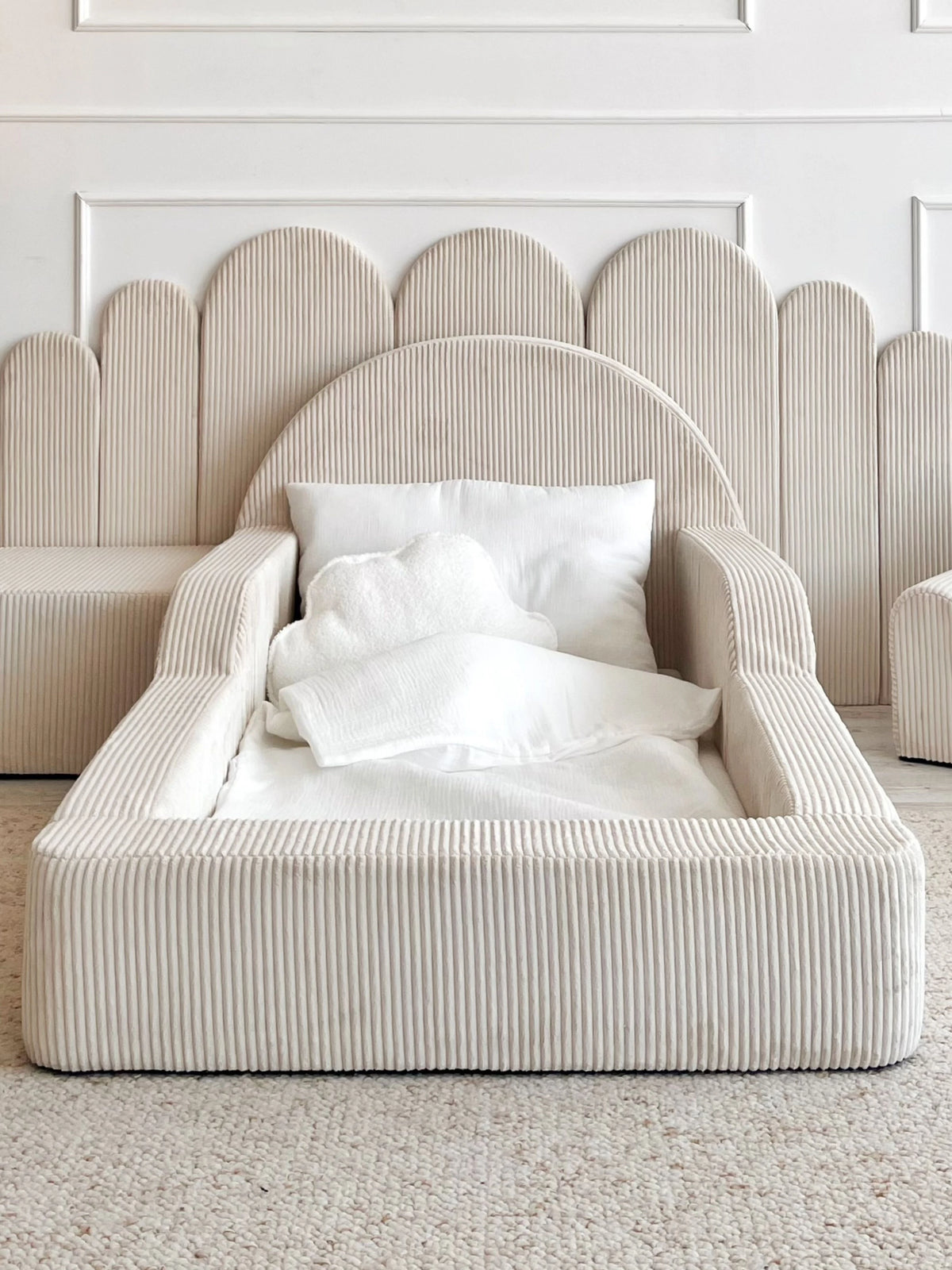 Monio, Montessori Juniorisänky&Patja 70 x 140, Velvet Cream