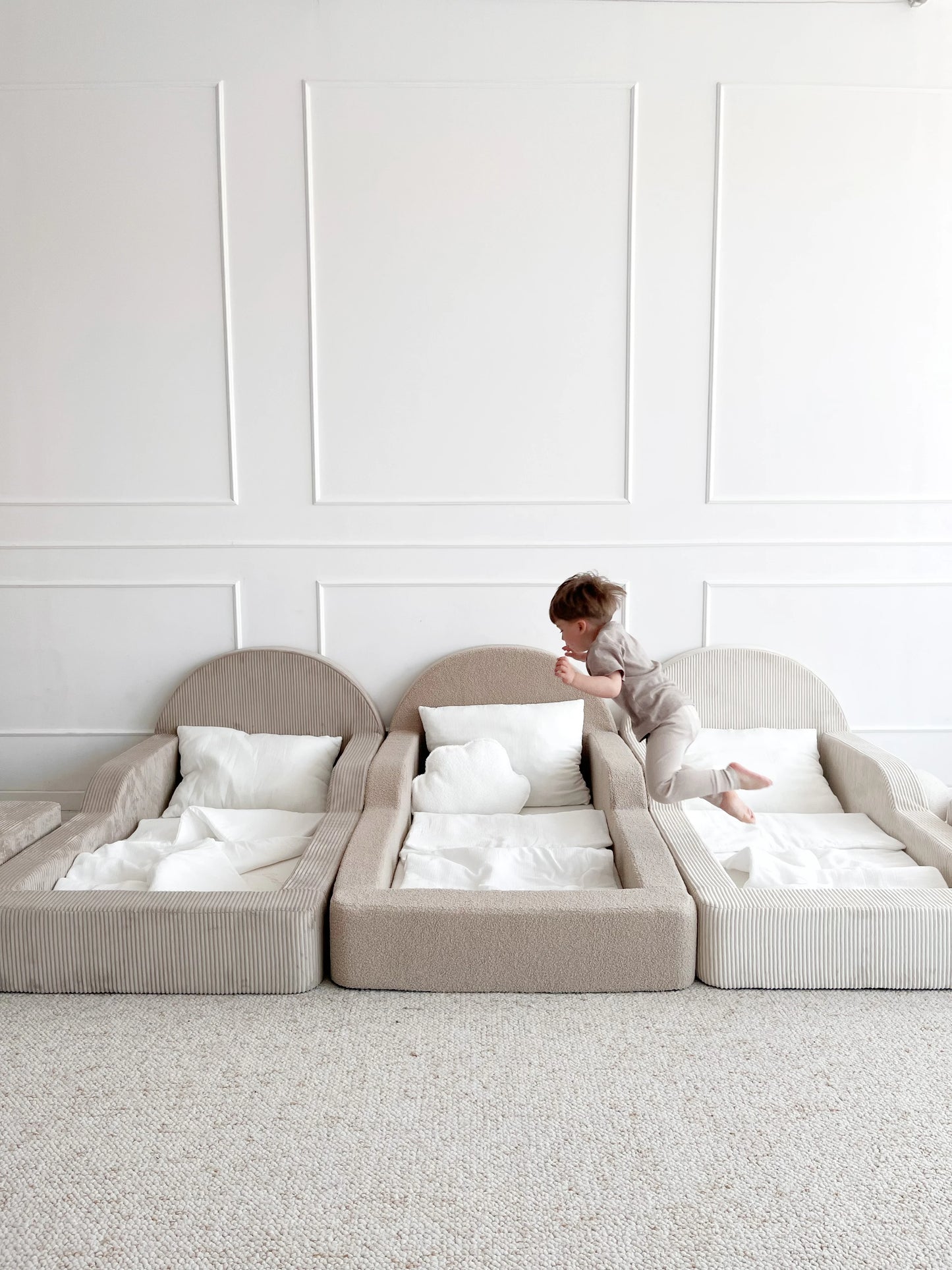 Monio, Montessori Juniorisänky&Patja 70 x 140, Boucle Beige