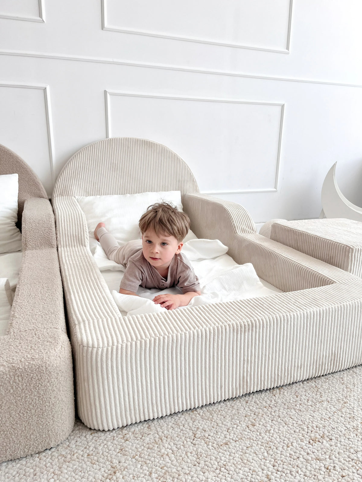 Monio, Montessori Juniorisänky&Patja 70 x 140, Velvet Cream