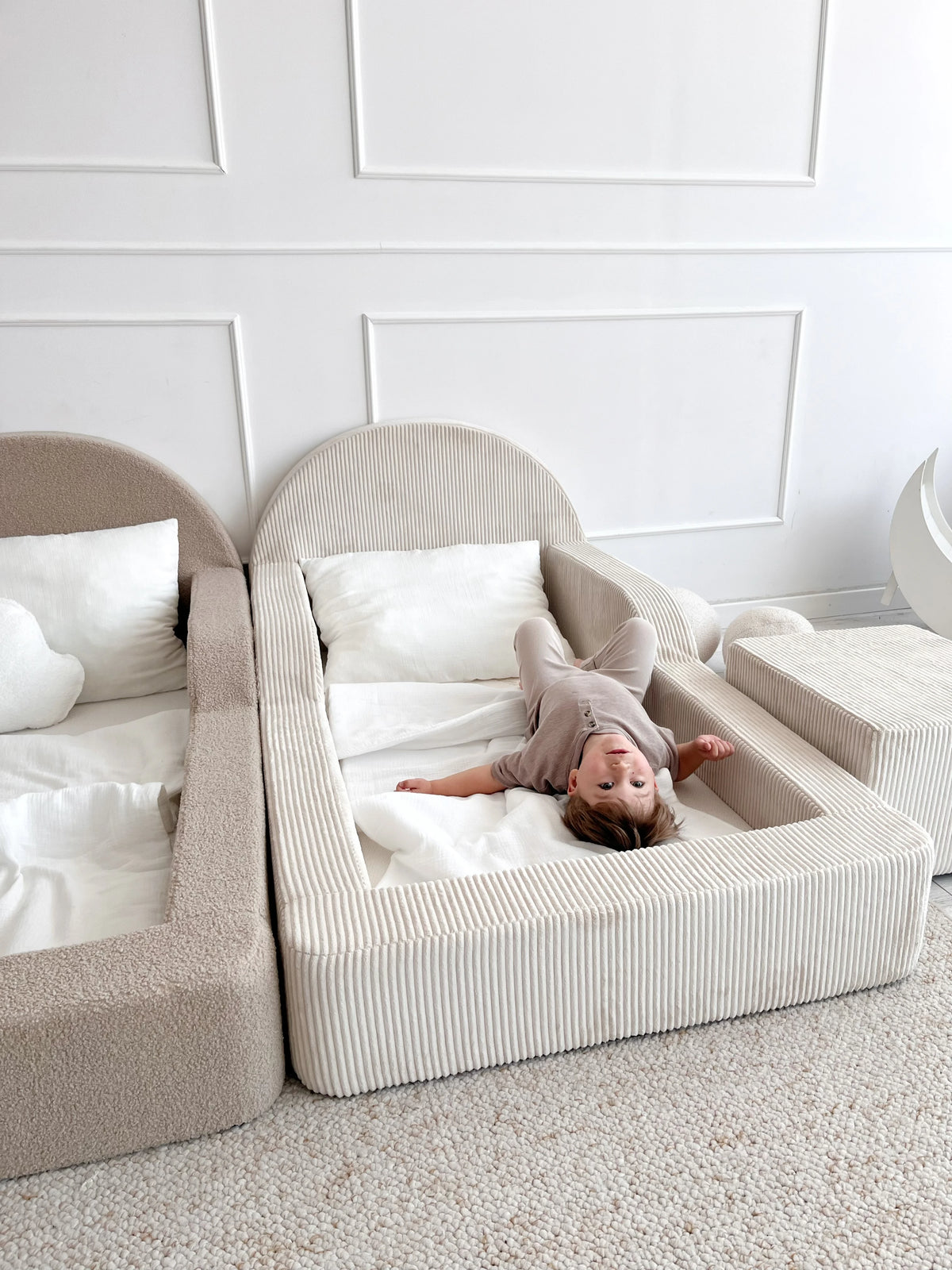 Monio, Montessori Juniorisänky&Patja 70 x 140, Velvet Cream