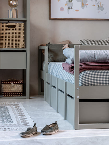 Wood Luck Design, Säng &amp; Förvaring 90x200 cm, Tweens Eukalyptus