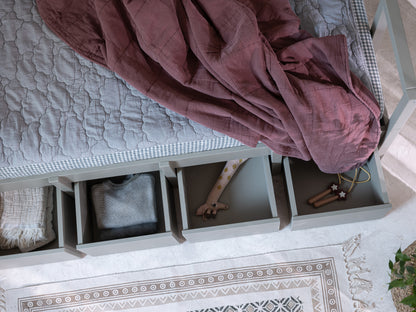 Wood Luck Design, Säng &amp; Förvaring 90x200 cm, Tweens Eukalyptus