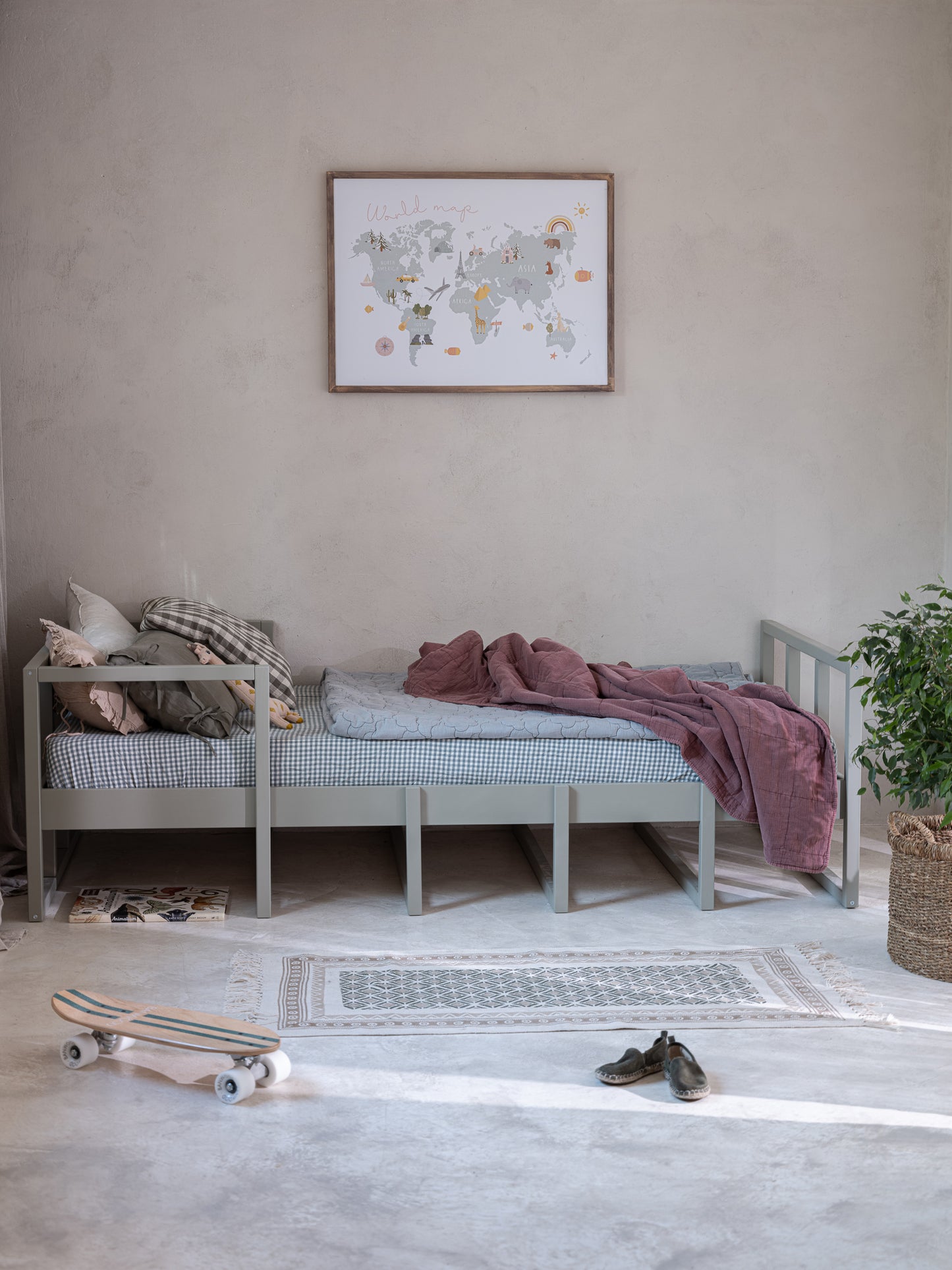 Wood Luck Design, Säng &amp; Förvaring 90x200 cm, Tweens Eukalyptus