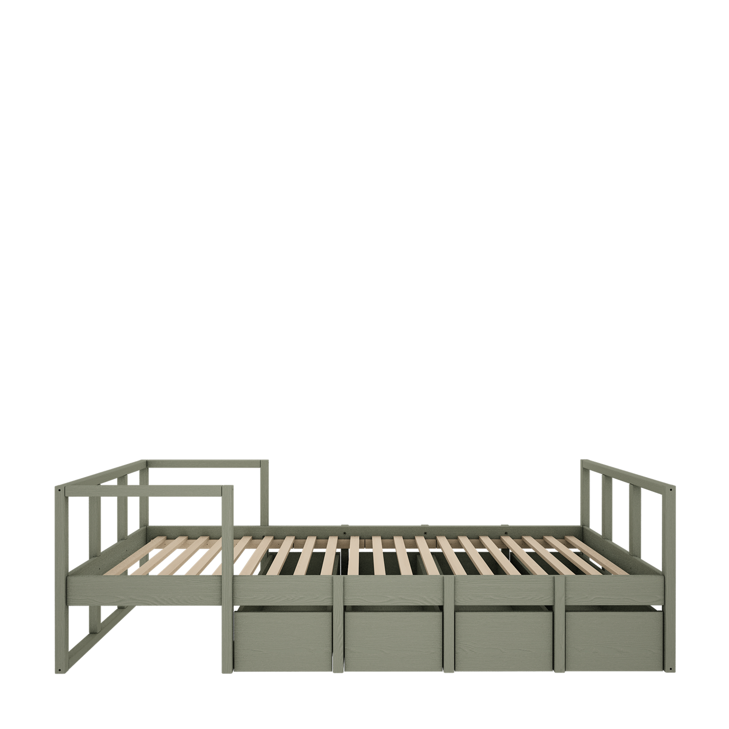 Wood Luck Design, Säng &amp; Förvaring 90x200 cm, Tweens Eukalyptus