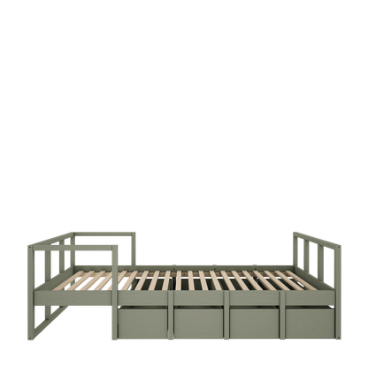 Wood Luck Design, Säng &amp; Förvaring 90x200 cm, Tweens Eukalyptus