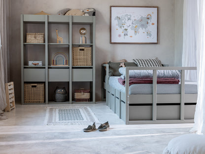 Wood Luck Design, Säng &amp; Förvaring 90x200 cm, Tweens Eukalyptus