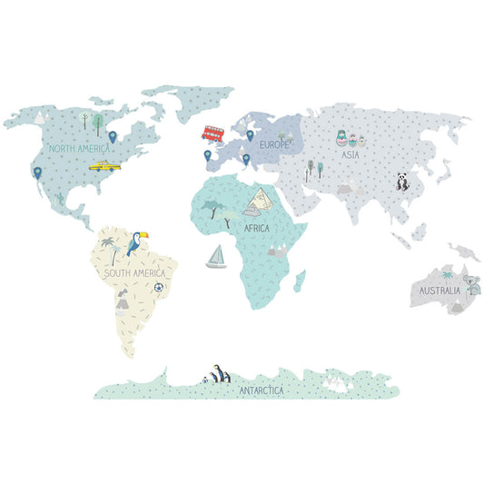 Pastelowe Love, Seinätarra Maailmankartta, Mint