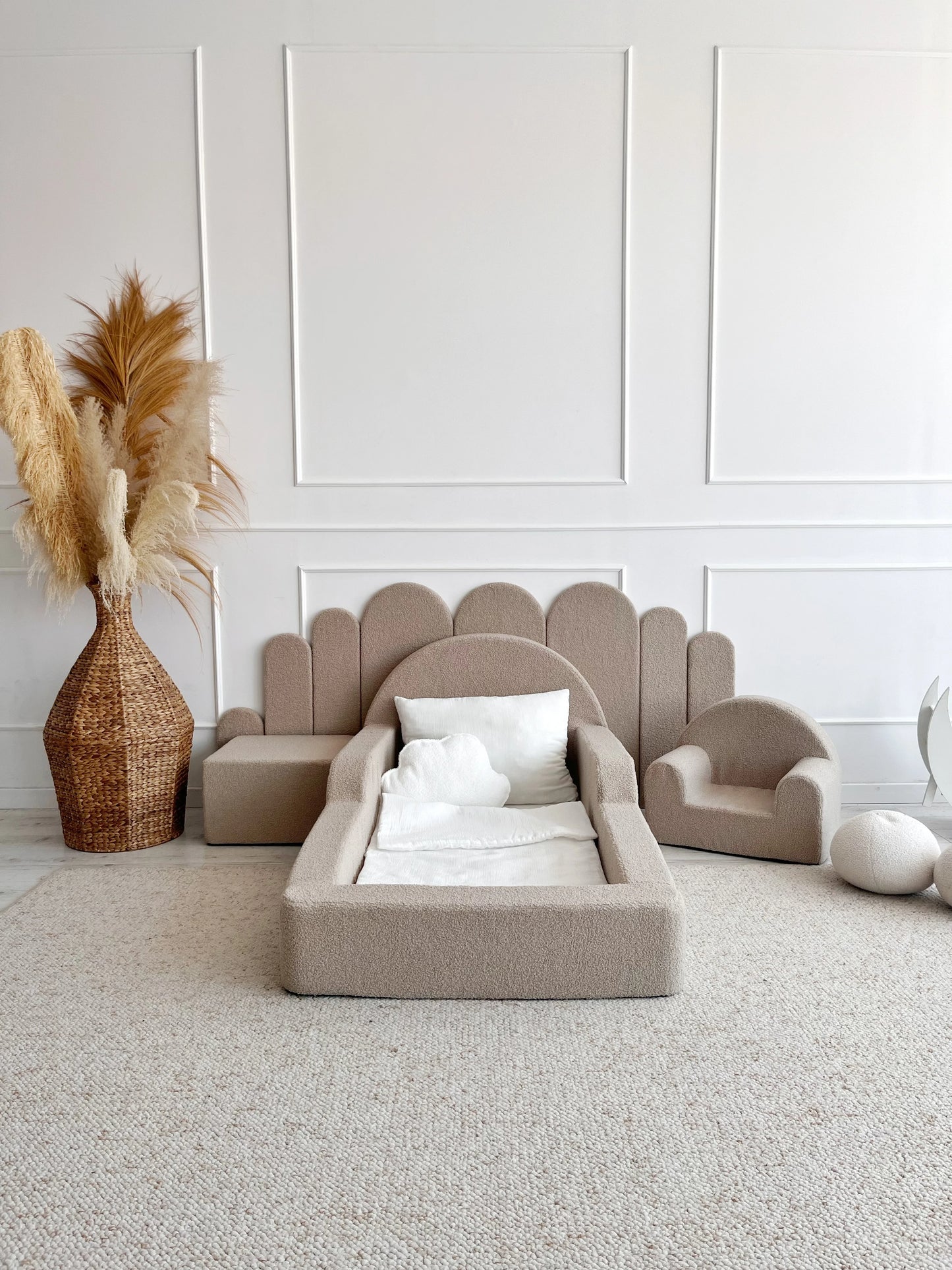 Monio, Montessori Juniorisänky&Patja 70 x 140, Boucle Beige