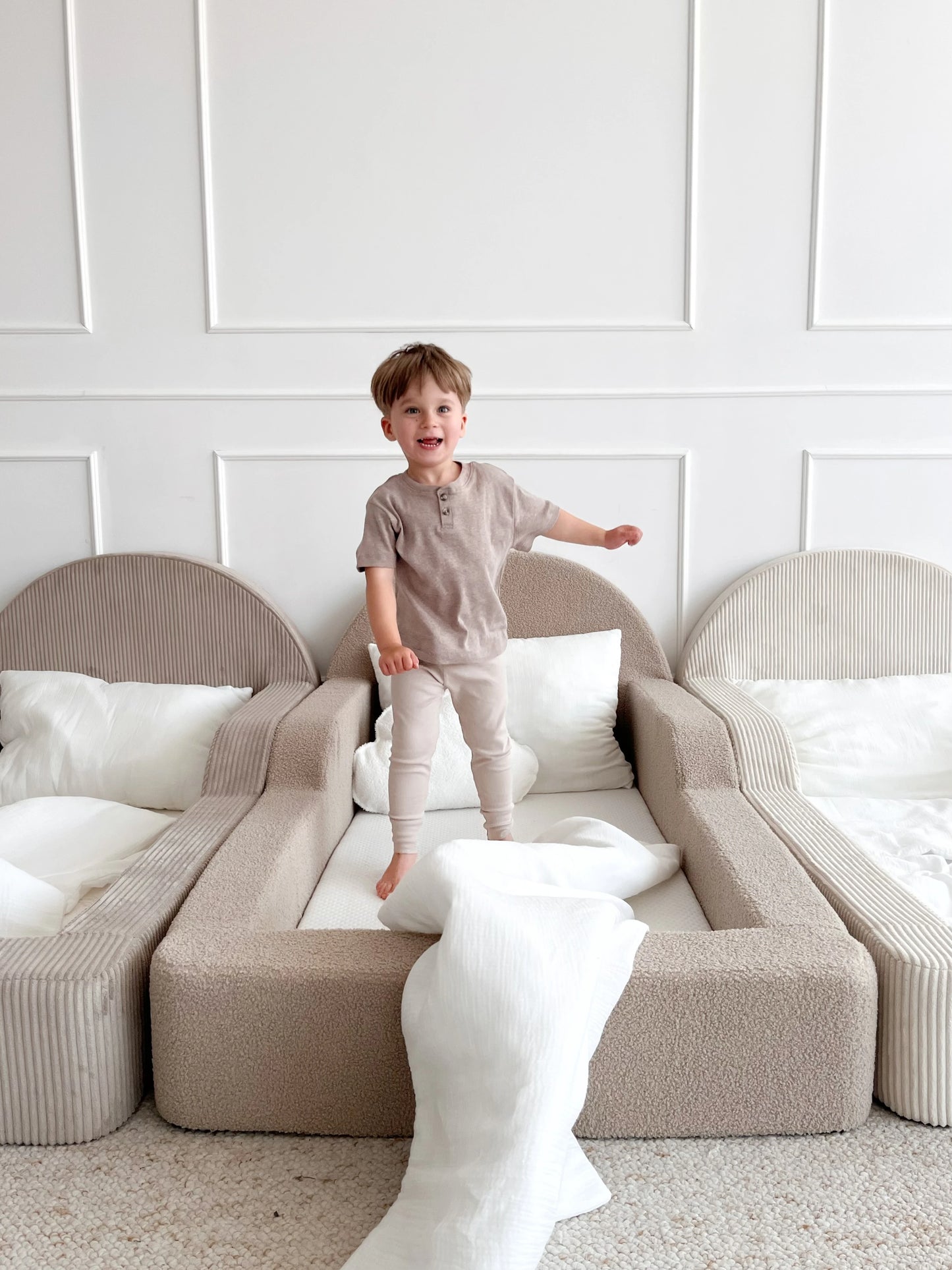 Monio, Montessori Juniorisänky&Patja 70 x 140, Boucle Beige