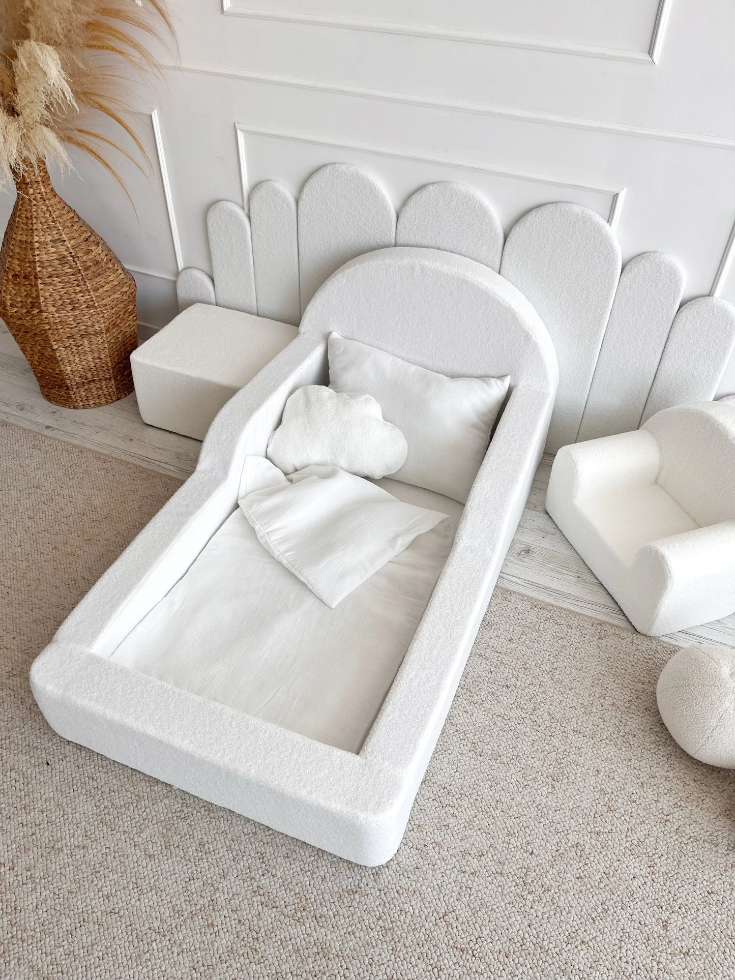 Monio, Montessori Juniorisänky&Patja 70 x 140, White