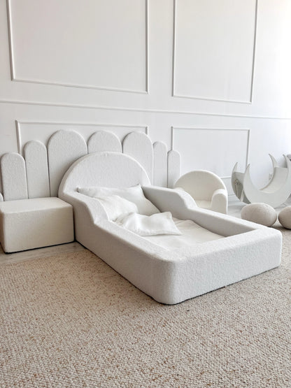 Monio, Montessori Juniorisänky&Patja 70 x 140, White