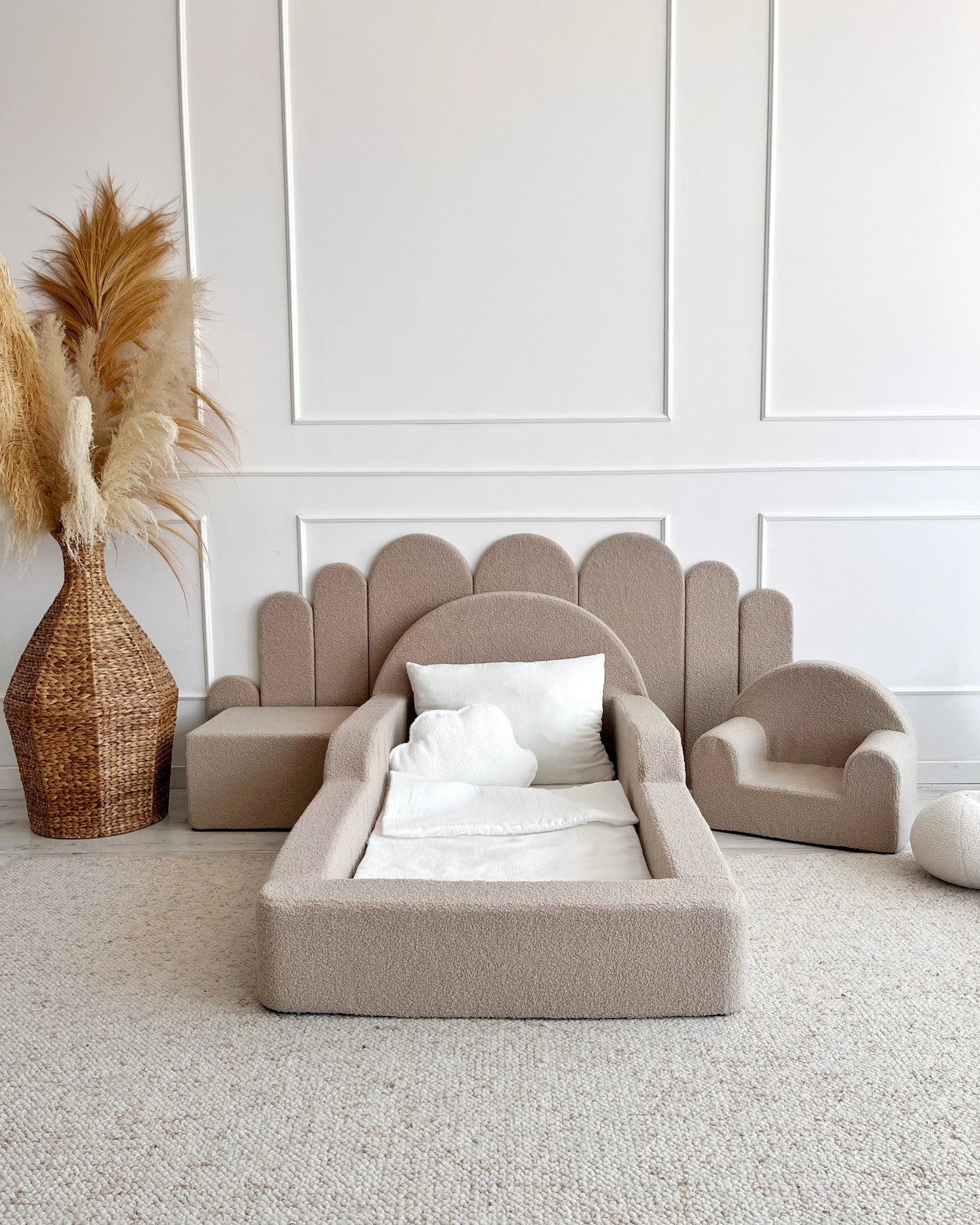 Monio, Montessori Juniorisänky&Patja 70 x 140, Boucle Beige