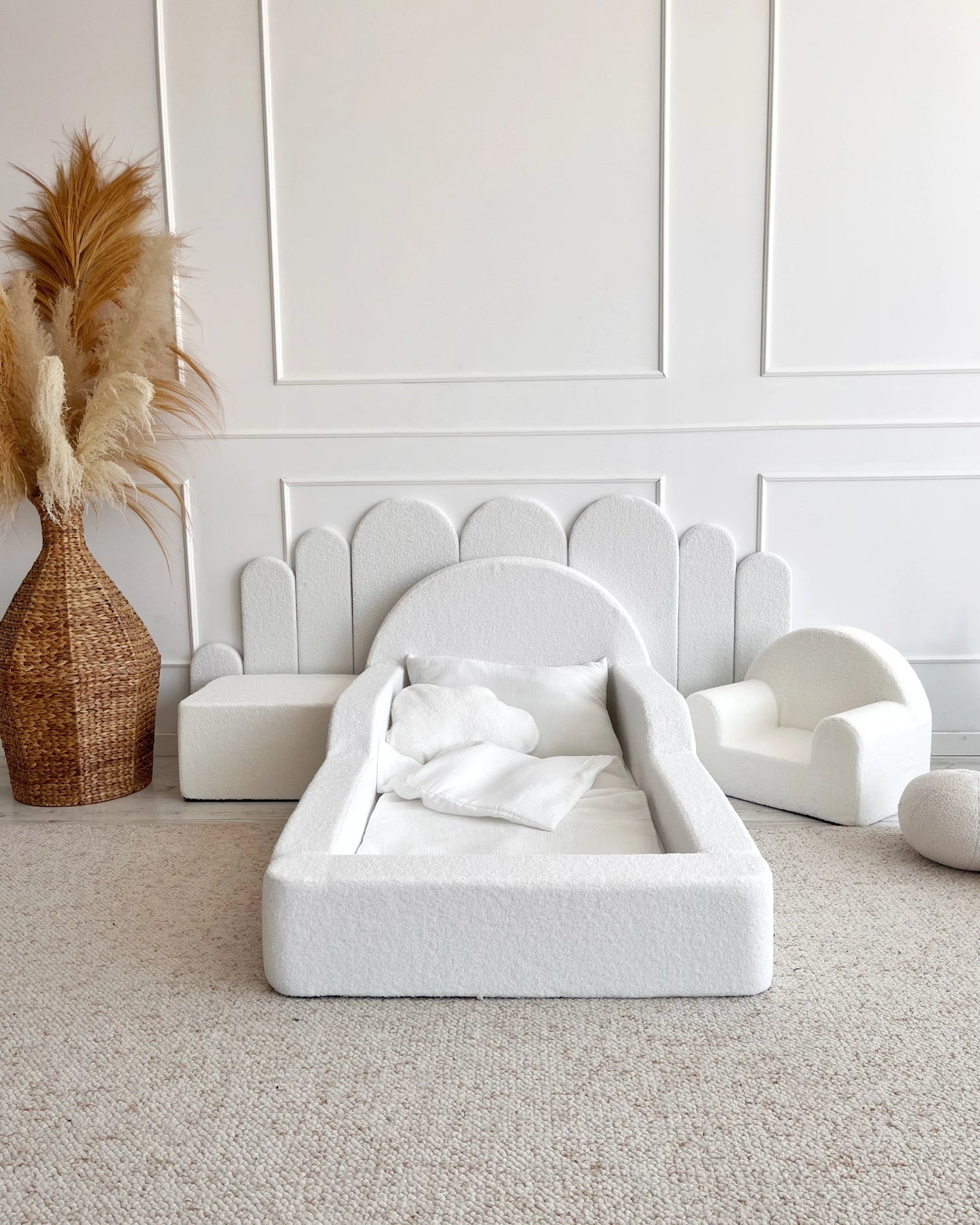 Monio, Montessori Juniorisänky&Patja 70 x 140, White