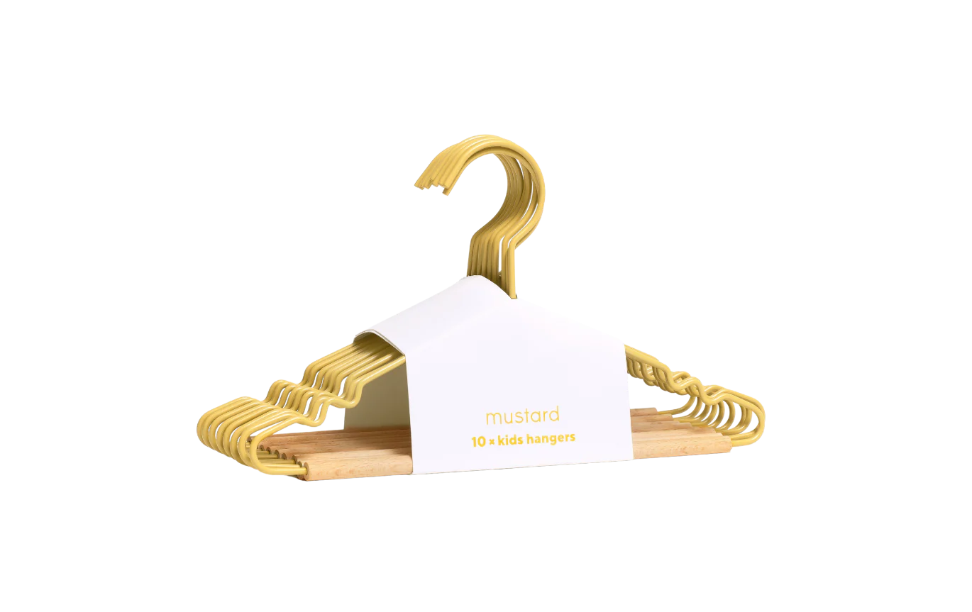 Mustard Made Children's Hangers, 10 pcs (different colors)