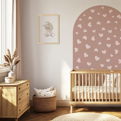 Pastelowelove, Seinätarra Kaari, Pink Vintage Hearts