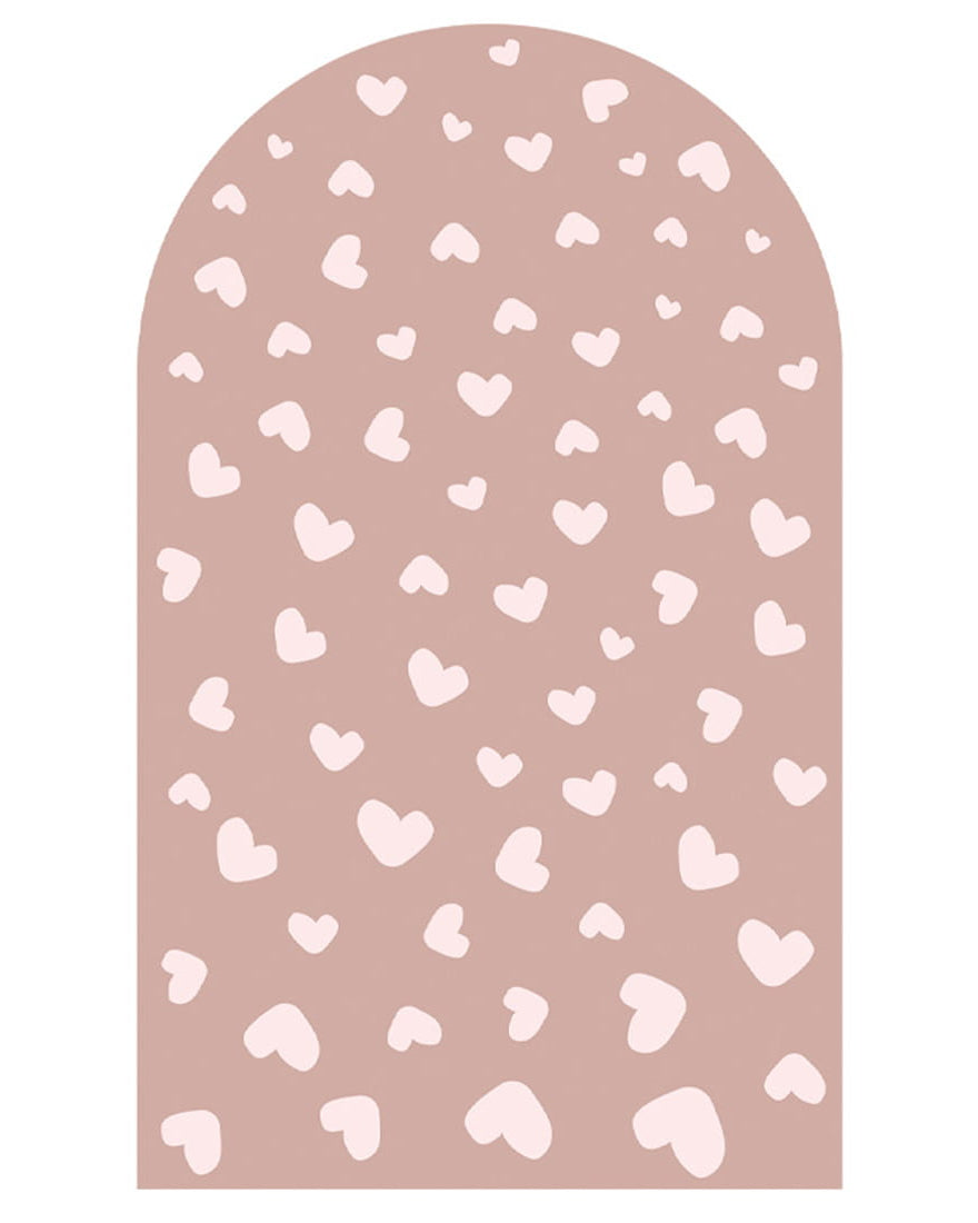 Pastelowelove, Seinätarra Kaari, Pink Vintage Hearts
