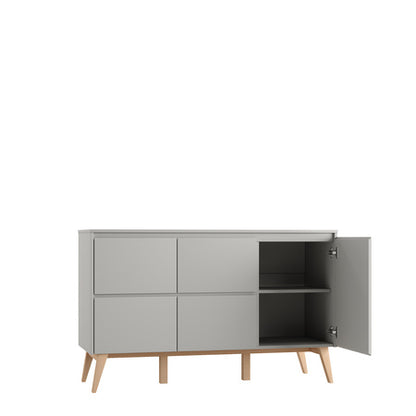 Pinio, Swing Chest of 4 drawers, Grey