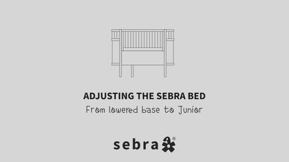 Zebra, Cot&amp;Junior bed 2 in 1, Classic White