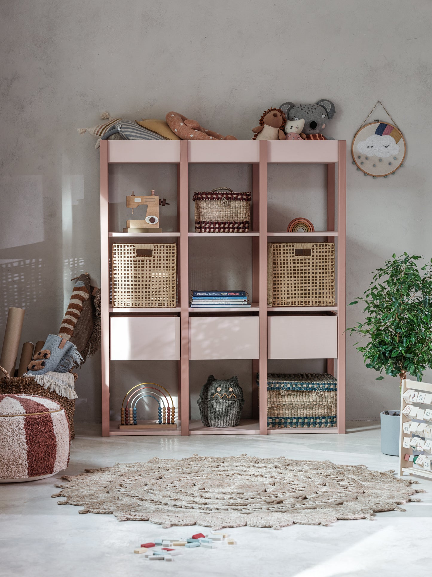 Wood Luck Design, Bookshelf, Tweens Pink