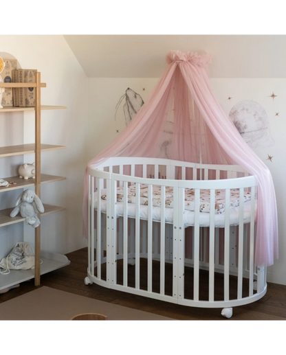 Waldin, Vuodekatos Pinnasängylle 7-in-1, Rose Tulle