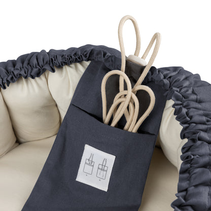 Zebra, 3-in-1 Baby Nest, Blue Olive