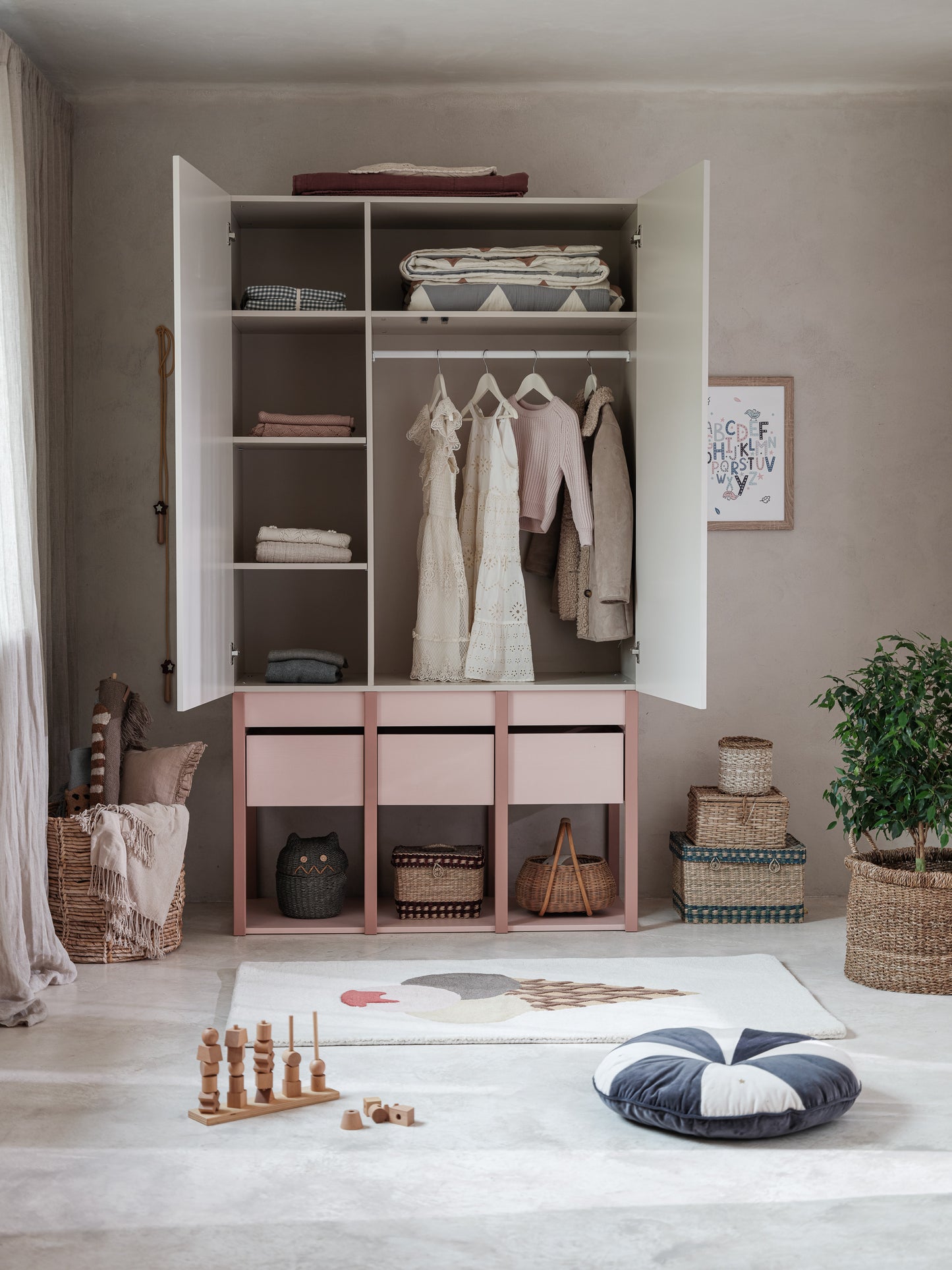 Wood Luck Design, Vaatekaappi, Tweens Pink