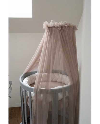Waldin, Vuodekatos Pinnasängylle 7-in-1, Taupe Tulle