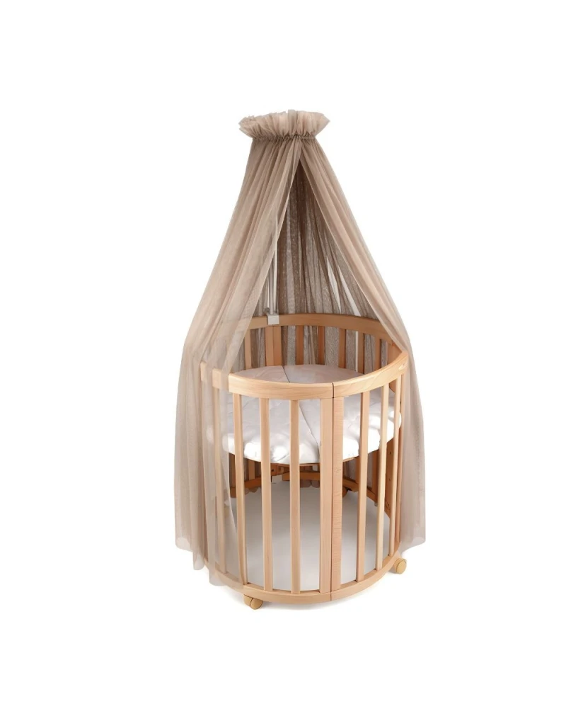 Waldin, Vuodekatos Pinnasängylle 7-in-1, Taupe Tulle