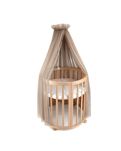 Waldin, Vuodekatos Pinnasängylle 7-in-1, Taupe Tulle