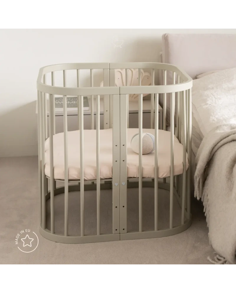 Waldin, Cot 7in1 + Mattress, Olive