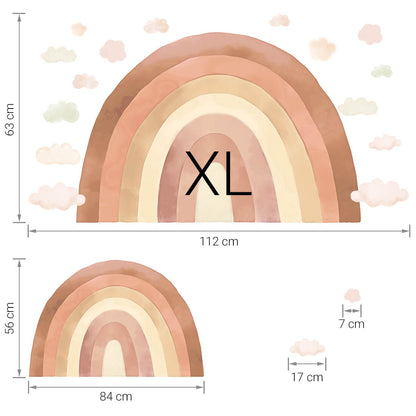 Pastelowe Love, Seinätarra, Rainbow Beige XL