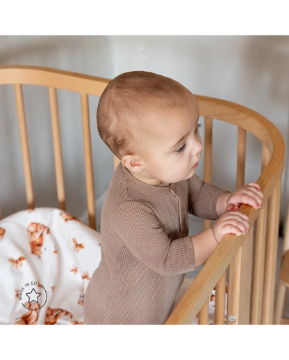 Waldin, Cot 7in1 + Mattress, Natural Wood