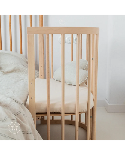 Waldin, Cot 7in1 + Mattress, Natural Wood