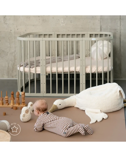 Waldin, Cot 7in1 + Mattress, Olive