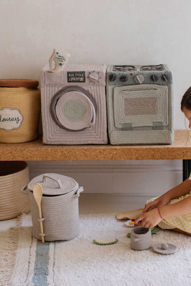 Little Chefs, tvättbar matta, vintageblå (olika storlekar)