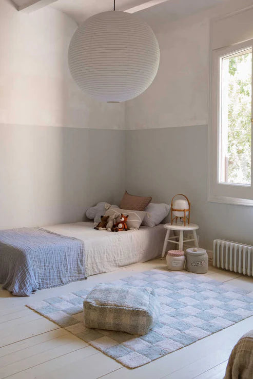 Little Chefs, Washable Mat, Kitchen Tiles Blue Sage, (Various sizes)