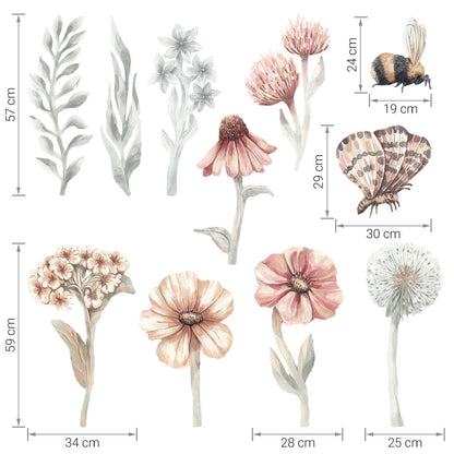 Pastelowelove, Seinätarra Setti, Wildflowers 1