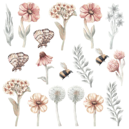 Pastelowe Love, Seinätarra Setti, Wildflowers 2