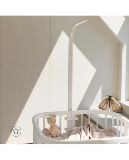 Waldin, Oval Cot 7in1 + Mattress, White