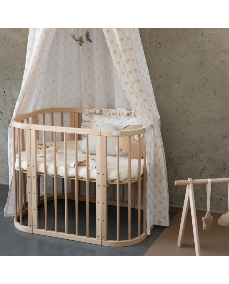 Waldin, Pinnasänky 7in1 + Patja, Natural Wood
